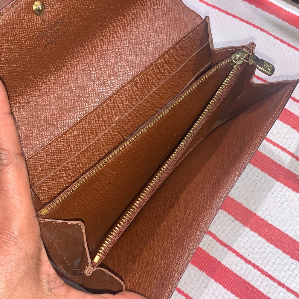 Louis Vuitton Monogram Canvas Large Flap Wallet in Brown and Gold - Picture 5 of 8
